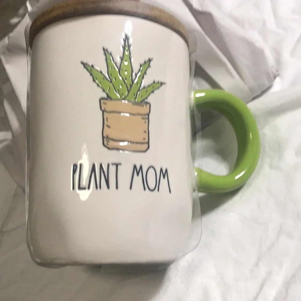 SOLD RAE DUNN PLANT MOM CACTUS cellar top lid MUG - Picture 1 of 5